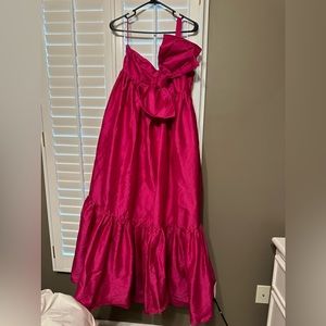 Anthropologie Atsu Bow Dress in Fuchsia